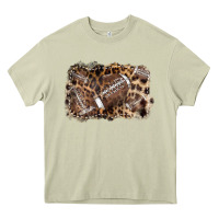 Mossy Football background leopard Heavy Core Tee - NancyCooperArtShop