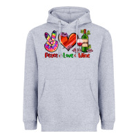 Heather Grey peace love wine Heavyweight Hoodie - AdoDesignShop