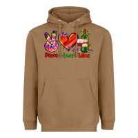 Toasted Coconut peace love wine Heavyweight Hoodie - AdoDesignShop