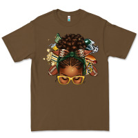 Cacao american football afro messy bun Premium Tee - texasbilliewilder