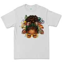 Dove Grey american football afro messy bun Premium Tee - texasbilliewilder
