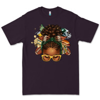Plum american football afro messy bun Premium Tee - texasbilliewilder