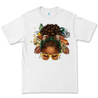 White american football afro messy bun Premium Tee - texasbilliewilder