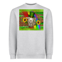 Heather Grey st patricks sheep sunflowers rainbow serape leopard glitter Heavyweight Sweatshirt - Artiststas