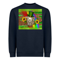 Navy st patricks sheep sunflowers rainbow serape leopard glitter Heavyweight Sweatshirt - Artiststas
