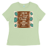 Matcha i can do all things through christ who strengthens Ladies Tee - TumblerDesignByShophia