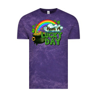 Cloud Purple Have a lucky day Vintage Tee - CowGirlArtShop