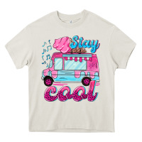 Cream Stay cool with ice cream van summer Heavy Core Tee - NancyCooperArtShop
