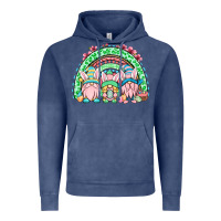Vintage Denim Easter gnomes rainbow Vintage Hoodie - OliviaCreatesArt