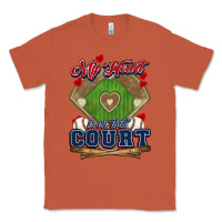 Copper My heart is on that court Baseball Classic Tee - HowdyJamesFarm