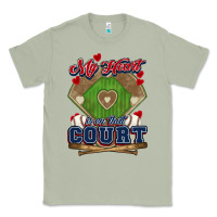 Matcha My heart is on that court Baseball Classic Tee - HowdyJamesFarm