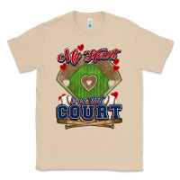 Mushroom My heart is on that court Baseball Classic Tee - HowdyJamesFarm