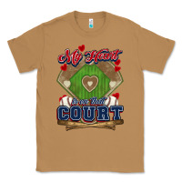 Toasted Coconut My heart is on that court Baseball Classic Tee - HowdyJamesFarm