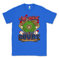 True Royal My heart is on that court Baseball Classic Tee - HowdyJamesFarm