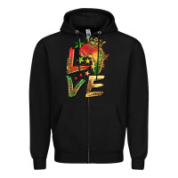 Black juneteenth love Zipper Hoodie - BarkalooDesign
