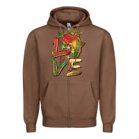 Chestnut juneteenth love Zipper Hoodie - BarkalooDesign