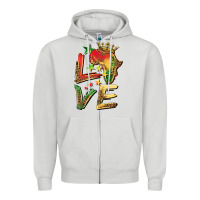 Dove Grey juneteenth love Zipper Hoodie - BarkalooDesign