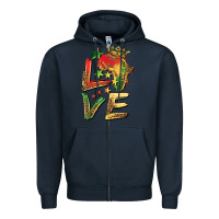 Navy juneteenth love Zipper Hoodie - BarkalooDesign