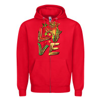 Red juneteenth love Zipper Hoodie - BarkalooDesign