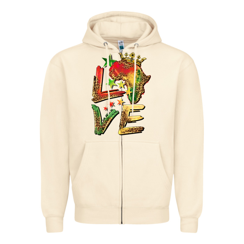 Juneteenth Love Zipper Hoodie by BarkalooDesign | Teevron