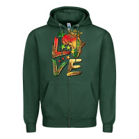 Sports Green juneteenth love Zipper Hoodie - BarkalooDesign