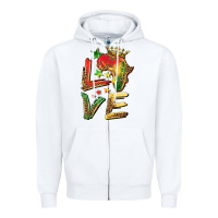White juneteenth love Zipper Hoodie - BarkalooDesign