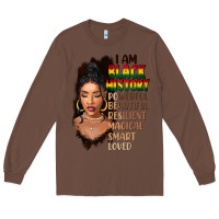 Chestnut I am black history black girl Long Sleeve Tee - FaDigitalArtStudio