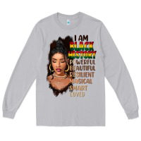 Moon Dust I am black history black girl Long Sleeve Tee - FaDigitalArtStudio