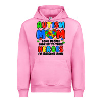 Fuchsia Pink autism mom some people look up to their heroes i'm Urban Hoodie - JahusDesignShop