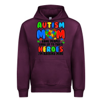 Mauve Wine autism mom some people look up to their heroes i'm Urban Hoodie - JahusDesignShop