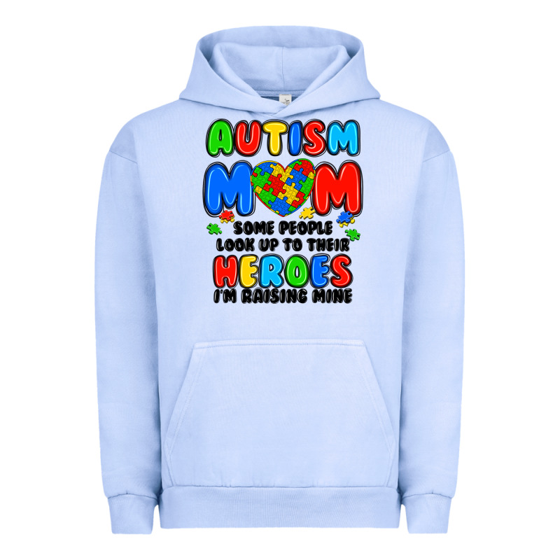 Autism Mom Some People Look Up To Their Heroes I'm Urban Hoodie by JahusDesignShop | Teevron