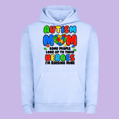 Autism Mom Some People Look Up To Their Heroes I'm Urban Hoodie Designed By Jahusdesignshop