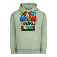 Pigment Oil Green autism mom some people look up to their heroes i'm Urban Hoodie - JahusDesignShop
