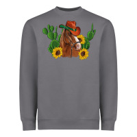 Storm western horse cowboy hat cactus sunflowers Heavyweight Sweatshirt - Artiststas