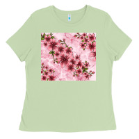 Matcha hibiscus flowers with glitter Ladies Tee - TumblerDesignByShophia