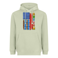 Matcha autism american flag Heavyweight Hoodie - AdoDesignShop