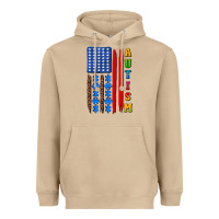 Mushroom autism american flag Heavyweight Hoodie - AdoDesignShop