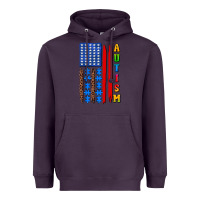 Plum autism american flag Heavyweight Hoodie - AdoDesignShop