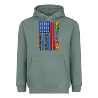 Sage autism american flag Heavyweight Hoodie - AdoDesignShop