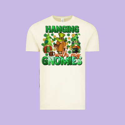St. Patrick's Day Gnomes Vintage Tee Designed By Cowgirlartshop