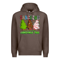 Coffee Snacking Around The Christmas Tree Premium Hoodie - CowhideDigitalArt