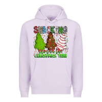 Lilac Snacking Around The Christmas Tree Premium Hoodie - CowhideDigitalArt
