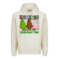 Oatmeal Heather Snacking Around The Christmas Tree Premium Hoodie - CowhideDigitalArt