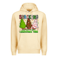 Pina Colada Snacking Around The Christmas Tree Premium Hoodie - CowhideDigitalArt