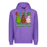 Purple Snacking Around The Christmas Tree Premium Hoodie - CowhideDigitalArt