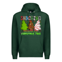 Sports Green Snacking Around The Christmas Tree Premium Hoodie - CowhideDigitalArt