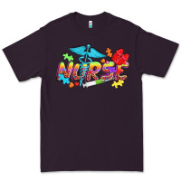 Plum Autism Nurse Premium Tee - NancyCooperArtShop