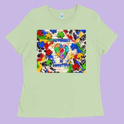 Different Is Beautiful Ladies Tee Designed By Tumblerdesignbyshophia