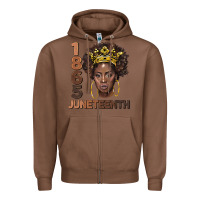 Chestnut 1865 juneteenth black women Zipper Hoodie - BarkalooDesign
