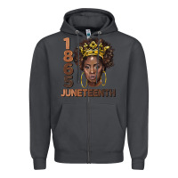 Smoke 1865 juneteenth black women Zipper Hoodie - BarkalooDesign